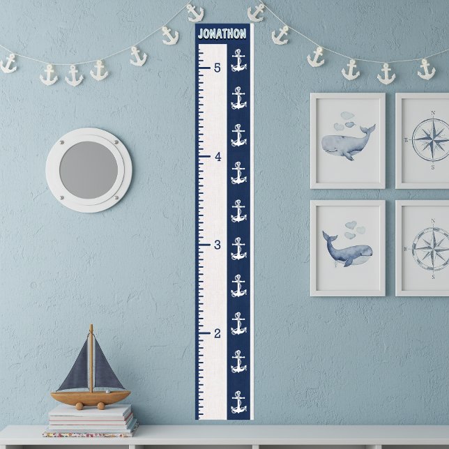 Minimalist Navy Nautical Kids’ Growth Chart ID836 Poster (Skapare uppladdad)