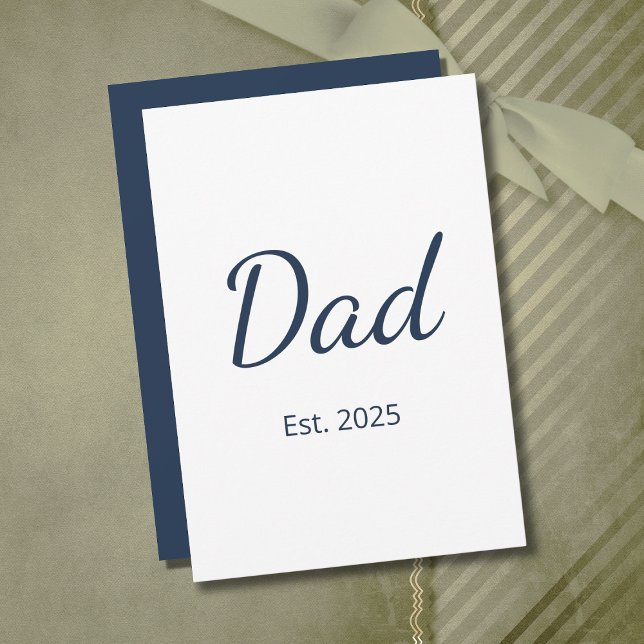 Minimalist New Pappa Fars dag Simple Julkort (Skapare uppladdad)