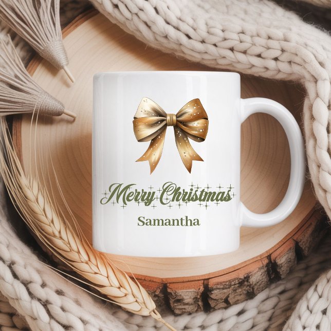 Minimalist Nordic Christmas Mug with Custom Name Kaffemugg (Minimalist Nordic Christmas Mug with Custom Name)