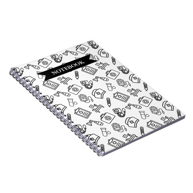 Minimalist Nursing Student Study Notebook Anteckningsbok (Högra Sidan)