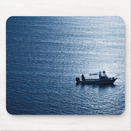 Minimalist Ocean Wall Art Fisherman Blue Musmatta