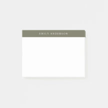 Minimalist Olive Green Elegant Monogram