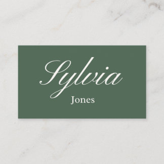 Minimalist olive green Wedding place cards Placeringskort