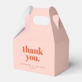 Minimalist Orange Pink Signature Thank you Presentaskar
