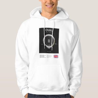 Minimalist Oval Cricket Ground Line Print Tee Hoodie