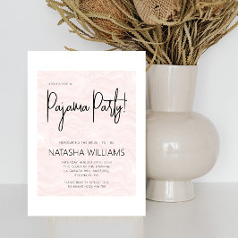 Minimalist Pajama Slumber Bachelorette Rand Inbjudningar