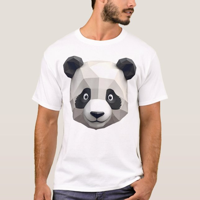 Minimalist Panda Head T-Shirt (Framsida)