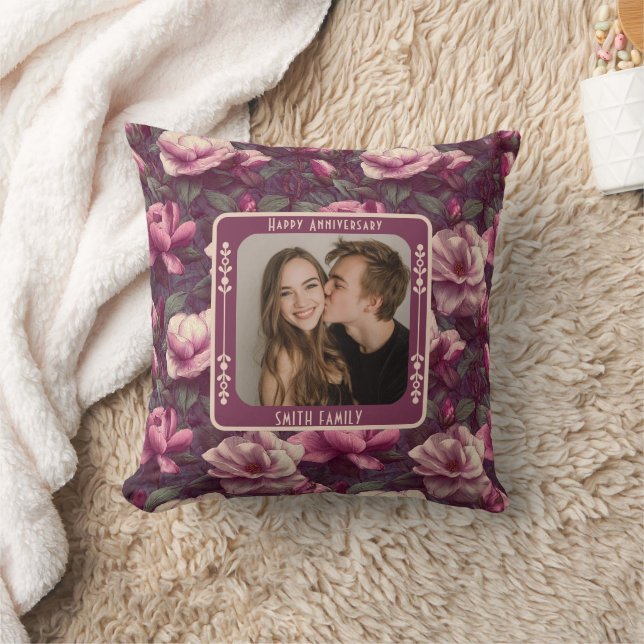 Minimalist Parents 1St Anniversary Throw Pillow  Kudde (Filt)