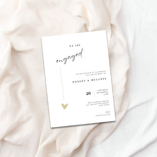 Minimalist Party Modern Engagement Invitation Inbjudningar