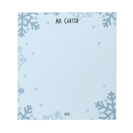 Minimalist Pastel Blue Shapes & Polka Dots Notepad Anteckningsblock