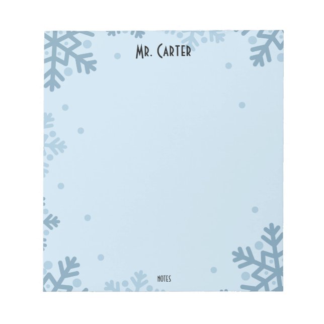 Minimalist Pastel Blue Shapes & Polka Dots Notepad Anteckningsblock (Framsida)