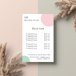 Minimalist Pastel Branding Design Flygblad