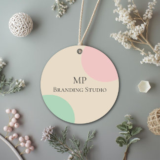 Minimalist Pastel Branding Design Gåvor Etiketter
