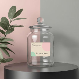 Minimalist Pastel Branding Design Mat Etiketter