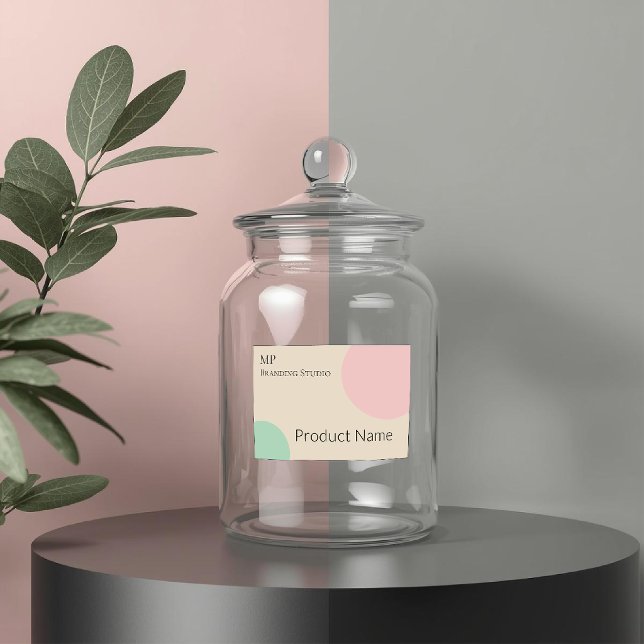 Minimalist Pastel Branding Design Mat Etiketter (Skapare uppladdad)