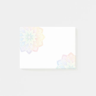 Minimalist Pastel Rainbow Floral Post-it Block