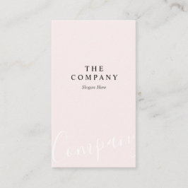 Minimalist pastellfärgad rosa Typolodrätvisitkort Visitkort
