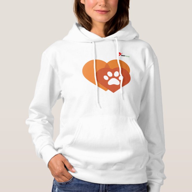 Minimalist Paw Print Heart  | Modern  T Shirt (Framsida)