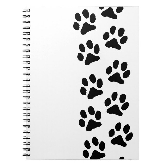 Minimalist Paw Print Notebook - Organizing with Pe Anteckningsbok (Framsidan)