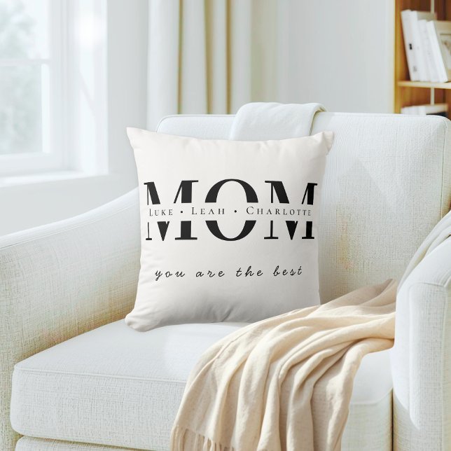 Minimalist Personalized Mom Name Pillow Kudde (Skapare uppladdad)