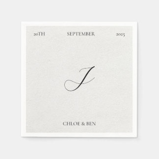 Minimalist, Personalized Napkins Pappersservett