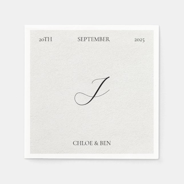 Minimalist, Personalized Napkins Pappersservett (Framsidan)