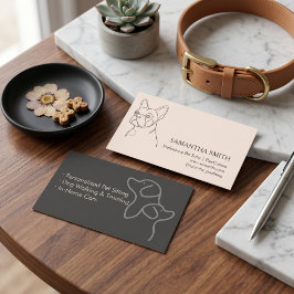 Minimalist Pet Sitter Business Card | Quiet Luxury Visitkort