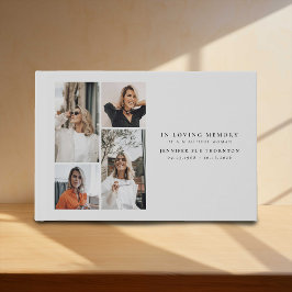 Minimalist Photo Collage In Loving Memory Gästböcker