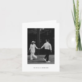 Minimalist Photo Folded Wedding Inbjudan