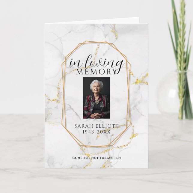 Minimalist Photo Funeral Order of Service Folded  Program (Framsida)