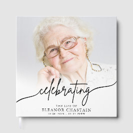 Minimalist Photo Funeral Sympathy Memorial Gästböcker