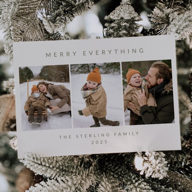 Minimalist Photo Holiday Card Julkort (Skapare uppladdad)