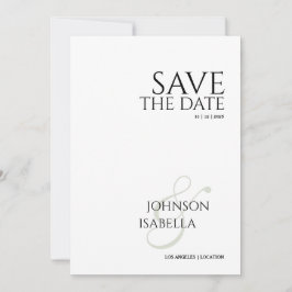 Minimalist Photo Save the Date Card Inbjudningar