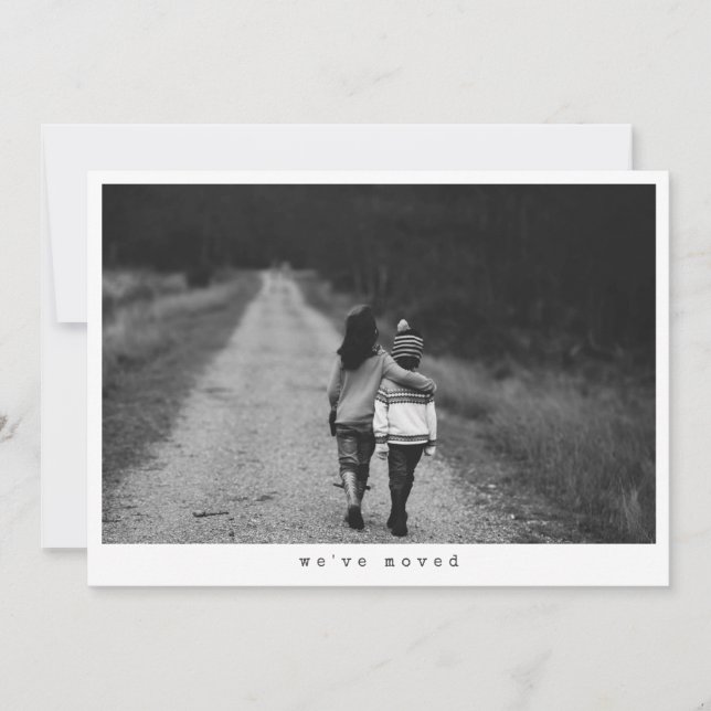 Minimalist Photo We Moved New Home Address Meddelande (Framsida)