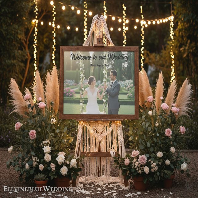 Minimalist Photo Wedding Sign & Keepsake Poster (Skapare uppladdad)