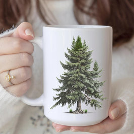 Minimalist Pine Tree Christmas Mug for Mom & Dad Kaffemugg