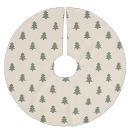 Minimalist Pine Tree Neutral Boho Farmhouse Beige Julgransmatta Borstad Polyester