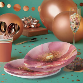 Minimalist Pink and Gold Poppy Wedding