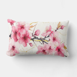 Minimalist Pink Sakura Zen Throw Cushion Lumbarkudde