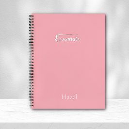 Minimalist Pink Spiral Notebook – “Essentials”