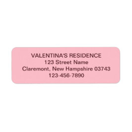 Minimalist Pink Wedding Return Address Label Returadress Etikett