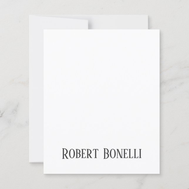 Minimalist Plain Black & White Modern Plain Paper  (Framsida)