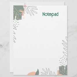 Minimalist plant paper notebook brevhuvud