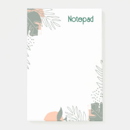 Minimalist plant paper notebook post-it block
