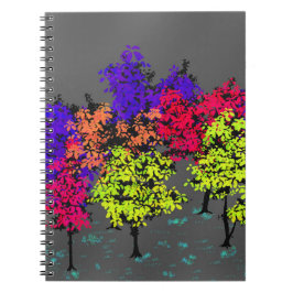 Minimalist Pops of Color Trees Journal Notebook Anteckningsbok