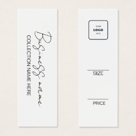 Minimalist Price Hang Tag Card Litet Visitkort
