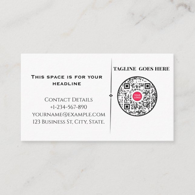 ​Minimalist Professional Business Card with QR Cod Visitkort (Framsida)