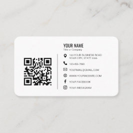 Minimalist Professional Company Logo QR Code Visitkort