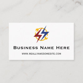 Minimalist Professional Electrician Business Card Visitkort