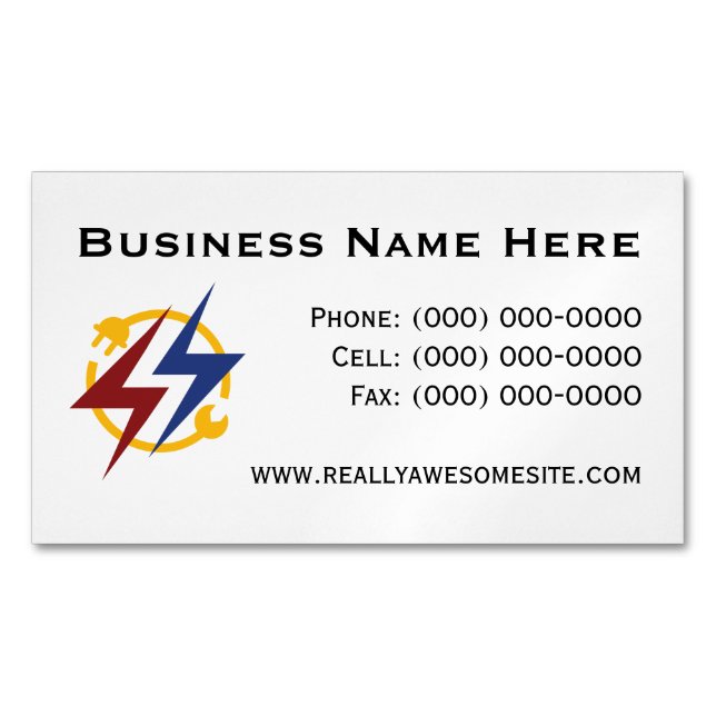 Minimalist Professional Electrician Magnet (Framsida)